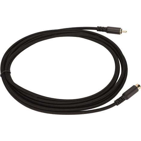Câble d'extension RCA mâle vers femelle, analogique/numérique, coaxial AV RCA pour TVHD, lecteur DVD, caisson de basses et haut-parleur, 1,8 m / 5,9 pi (1/4)
