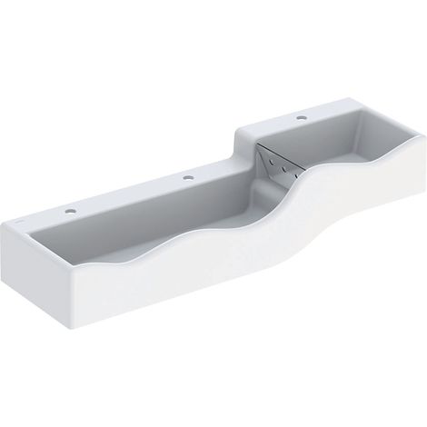 GE Pays-Bas Terrain de jeu et de lavage pour enfants pour 3 bras WT, bassin plus profond à gauche, blanc