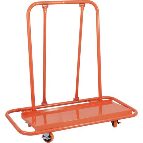 Chariot pour plaques de plâtre avec capacité de 1000 kg en acier orange (1/5)