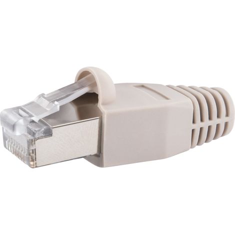 Schwaiger CAT6 Netzwerkstecker Set NWST04 531 4 Stück grau, mit Kabelführung, 4x RJ45 Stecker Netzwerktechnik (1/5)