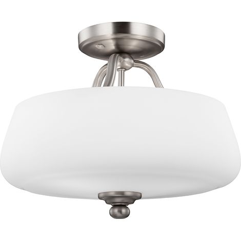 Lampadario Contemporaneo Vintner Acciaio Nichel Satinato Vetro 3 Luci E27 (1/4)