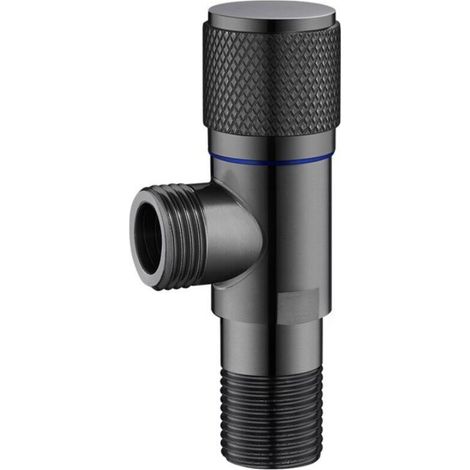 Vanne d'Angle de Robinet de Machine à Laver en Acier Inoxydable gris (1/3)