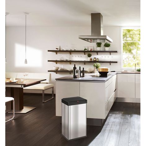 Poubelle de cuisine grand volume 35L Hailo Big-Box Swing L Coloris - Noir (1/5)
