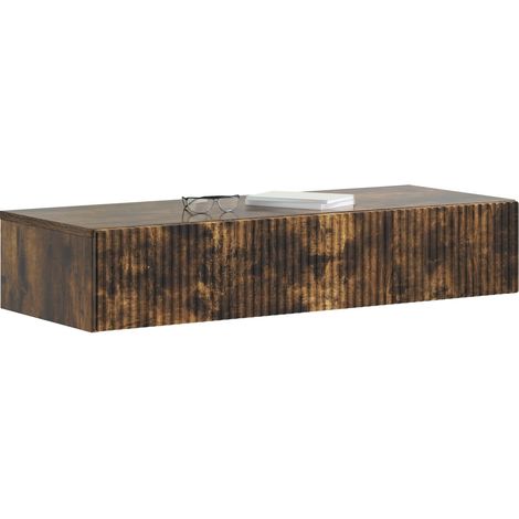 Maison Exclusive - Tavolino da Parete Laterale Rovere Fumo 87,5 x 34,5 x 17 cm