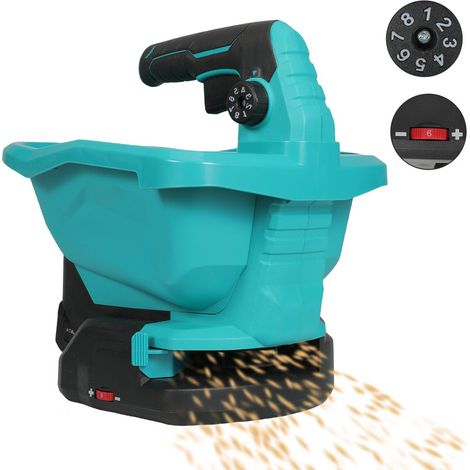Makita – Épandeur sans fil 3,3 L, semoir et engrais, 6 vitesses réglables, compatible batterie 21V