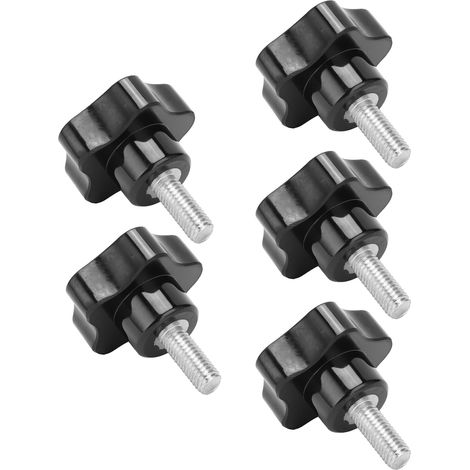 Lot de 5 vis à molette pour tour à main, poignée de verrouillage FiveStar Plum M8x40x20 (1/5)