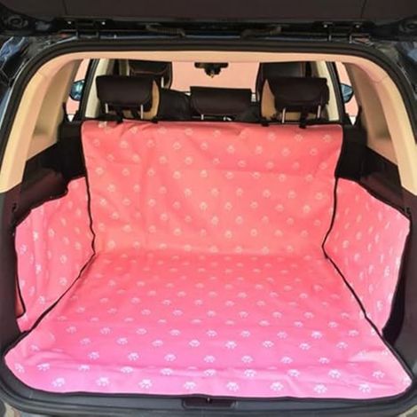 Housse de siège auto pour chien, tapis de coffre imperméable Oxford pour SUV compacts, voitures et camions, protection durable pour banquette et sol, accessoire lavable pour véhicule (Rose), LJ0720-1 (1/5)