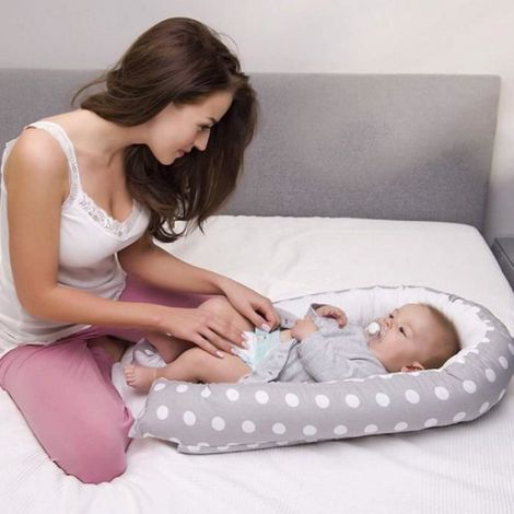 Réducteur de lit bébé - Multifonctions - Nid Lit - 80x50cm - Rose - Enfant - Coton de haute qualité (1/4)
