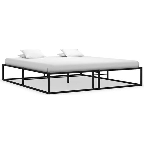 Bettgestell Schwarz Metall 180x200 cm