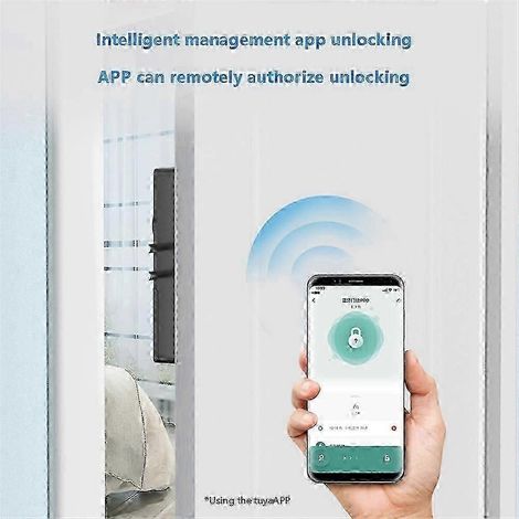 Aucun perçage requis, serrure intérieure intelligente dissimulée Bluetooth, adaptée aux portes en bois, serrure électronique à carte IC 13.56. (1/4)