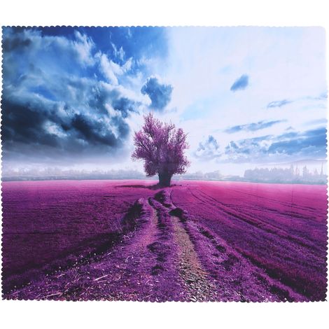 Nappe Imprimée Rectangulaire Motif Arbres et Herbe Rouge 140x140cm pour Table Cuisine Salle à Manger Fêtes Noël