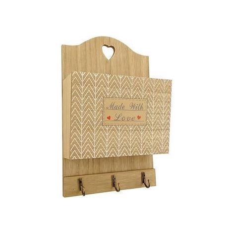 Tasca da appendere in legno con scritta «home» (kit da 3)