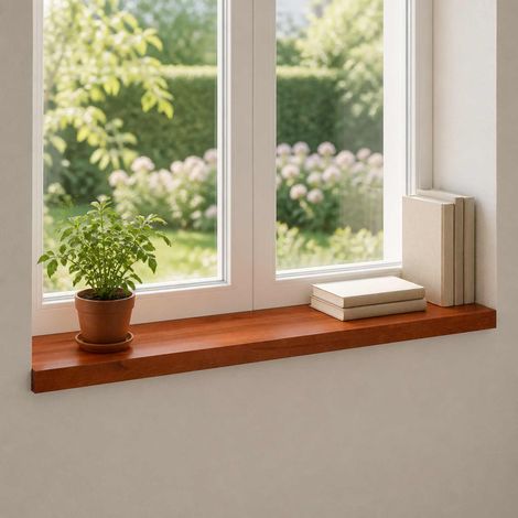 Appuis de fenêtre 2 pc Marron 70 x 25 x 2 cm (1/5)