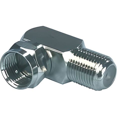 RACCORD COUDÉ FICHE F - MÂLE-FEMELLE tv tnt satellite cable