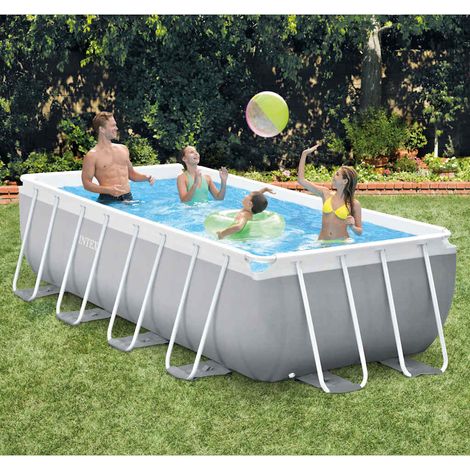 Set Piscina Prism Frame Rettangolare 400x200x100 cm INTEX (1/5)