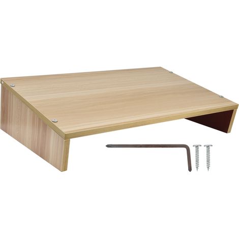 Support Ordinateur Portable en Bois Massif Pliable Réglable pour Bureau Maison Station Tablette Ergonomique Durable Compact (1/5)