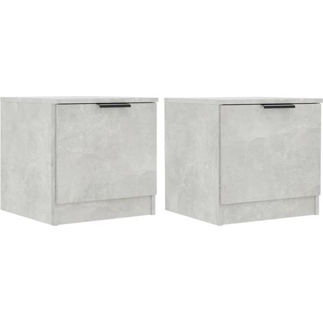 Set di 2 comodini con vano con anta 40 x 39 x 40 cm multistrato grigio DEC035388