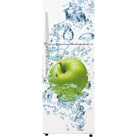 Stickers Frigo - Pomme - 65x150 cm - Idéal pour frigo 55x150 cm - Adhésif BRILLANT (1/2)