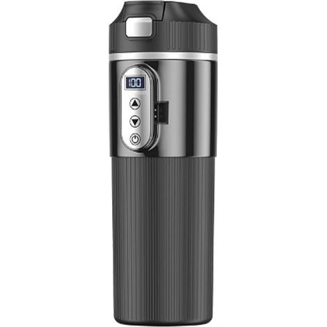 24v/12v Reiswaterkoker voor auto/vrachtwagen, 500ml autowaterkoker, elektrisch voertuig verwarmde waterbeker met lcd-display, draagbare koffiekop, temperatuurregeling voor gebruik in het voertuig (1/5)
