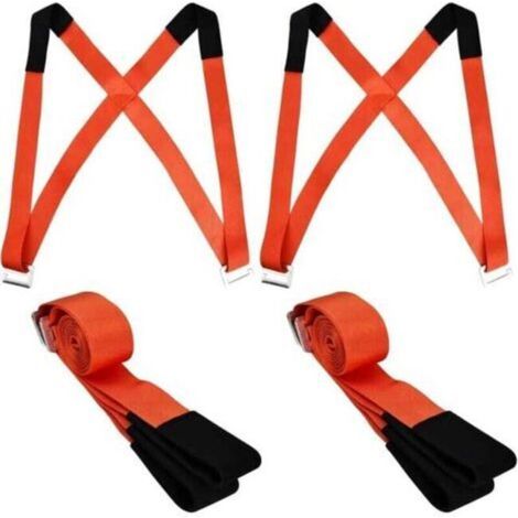 Sangles de déménagement réglables pour 2 personnes – Sangles de levage pour meubles, sangles de transport robustes avec boucles en acier inoxydable (1/5)