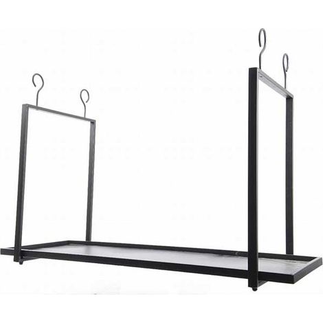 PENSILE FERRO 90X33X60 CM NERO APPENDIBILE