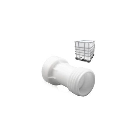 Accesorio para tanque IBC, adaptador IBC s60 x 6, espaciador de extensión de 60 mm, válvula de tanque de 1000 L, plástico, rosca gruesa recta, accesorio para contenedor IBC s60 x 6 - Crezuo