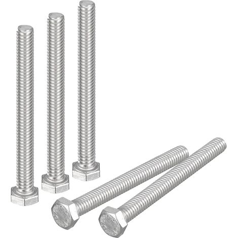 5/16-18x3" Boulon à Tête Hexagonale, 6pcs Acier Inoxydable 304 Boulon Hexagonal Filetage Complet Vis Mécaniques (1/5)