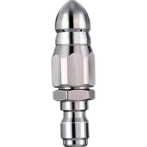 Kit di ugelli per la pulizia degli scarichi ad alta pressione, strumento di disostruzione per tubi in acciaio inox con attacco rapido da 1/4 di pollice. (1/5)
