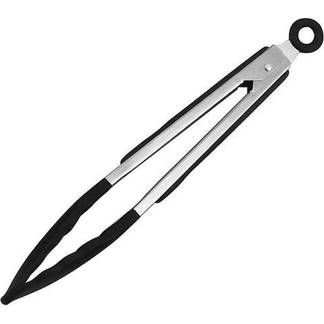 Pinces de cuisine en acier inoxydable et silicone, 23 cm, résistantes à la chaleur, pinces professionnelles pour barbecue (1/5)