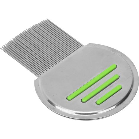 Peigne pour animaux de compagnie, peigne semi-circulaire à pointe ronde en acier inoxydable pour chiens, pour enlever les poils et les puces, vert (1/5)