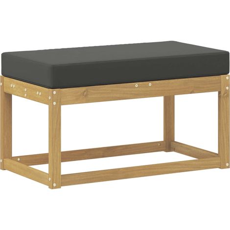 vidaXL Panca da esterno con cuscino Bianco 80 x 43 x 45 cm