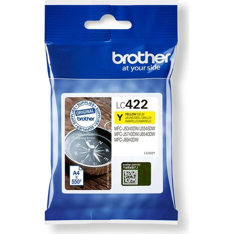 Brother LC-422Y cartuccia d'inchiostro 1 pz Originale Giallo (1/4)