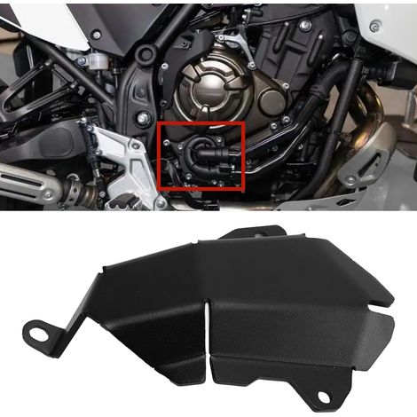 Accessoires moto : Boîtier de protection pour pompe de radiateur pour Yamaha Tenere 700 (noir) (1/5)