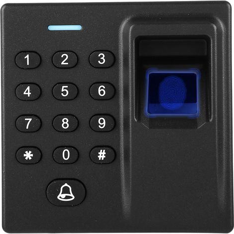Système de contrôle d'accès à clavier, lecteur d'empreintes digitales et de cartes, mot de passe, noir, 12 V CC