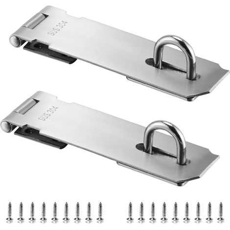 Lot de 2 loquets de porte de 12,7 cm (5 po) en acier inoxydable, loquets de porte épais avec vis