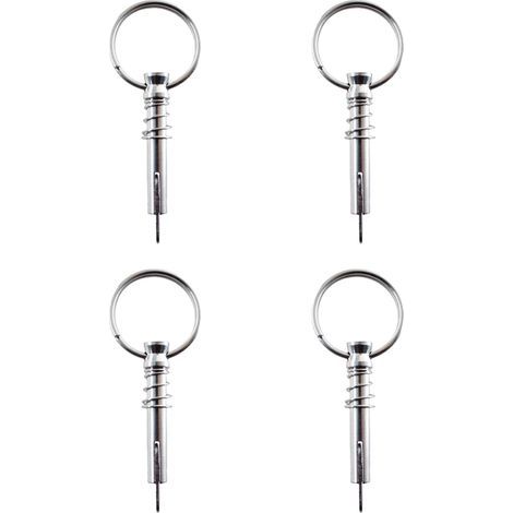 Bimini-Top-Stifte – 6,35 mm Durchmesser – Edelstahl 316 (Marinequalität) – Für Bimini-Tops, Markisen und Deckscharniere – 4er-Pack (1/5)