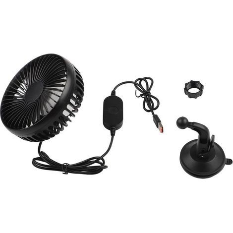 Ventilateur de voiture 12 V-24 V avec rotation à 360 degrés (1/5)