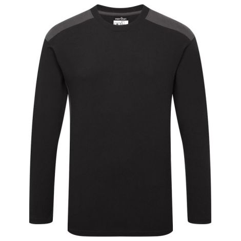 Camiseta Two-Tone de manga larga PORTWEST W1664 S Negro/Gris (1/2)