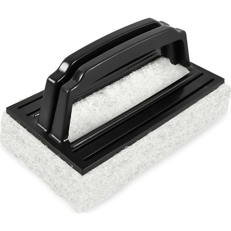 Brosse à éponge de piscine brosse de nettoyage de piscine avec éponge brosse à éponge ligne d'eau éponge brosse de plancher mur piscine enlever la saleté, les algues (noir longueur 15cm (1/5)