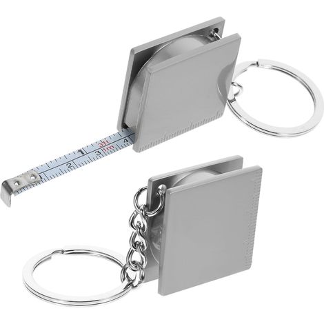 EXCEART Porte-clés Mètre Ruban Portable en Métal 1m, Lot de 2 Mini Outils de Mesure pour Projets DIY et Usage Domestique (1/5)