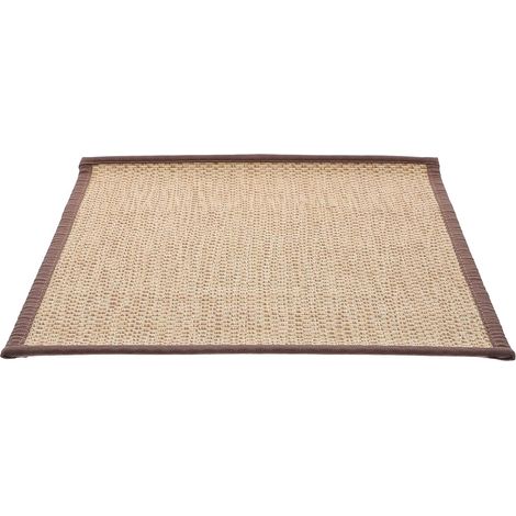 Coussin Tatami Tissé en Bambou pour S'asseoir Sol, Style Japonerie Élégant, Épaisseur 1,5 Cm, Dimensions 40x60 Cm, pour Chambre et Salon (1/5)