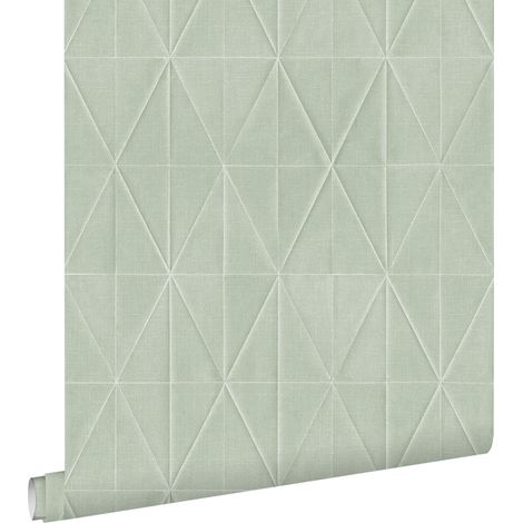 papier peint origami vert céladon - ESTAhome (1/5)