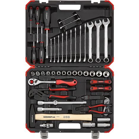 Gedore – Clé à douille 1/2" 61 pièces – Ensemble complet avec douilles métriques et accessoires – Pour travaux de montage et maintenance (1/5)