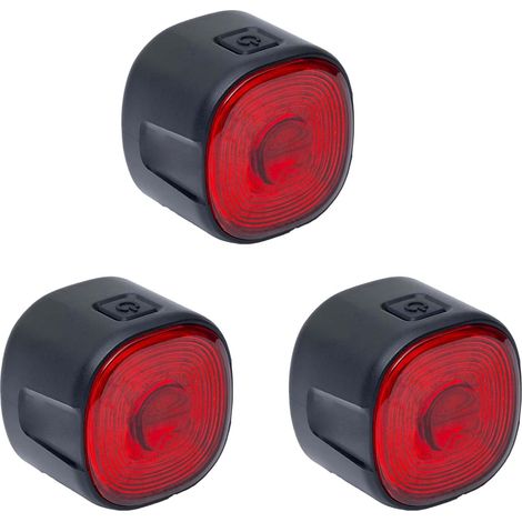 3X Feux de Vélo, Feux de Capteur de Freinage Automatique Intelligents, Feux Étanches Rechargeables, Accessoires de Vélo (1/5)