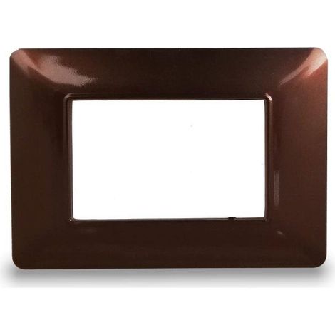 Placche compatibili bTicino MATIX 3 4 6 posti MODULI PLACCA per supporti 503SA  T09 - 3 posti-  bronzo (1/3)