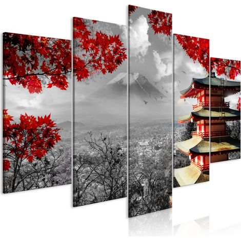 Tableau Imprimé 5 Panneaux "Japanese Adventure Wide" 100 x 200 cm (1/2)