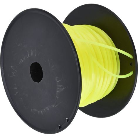 Fil de coupe-bordures de 3 mm, fil quadruple pour tondeuse à gazon Husqvarna, jaune, 50 m / 164 pi (1/5)