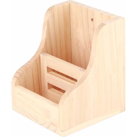 Mangeoire à foin en bois pour lapins et cochons d'Inde (1/5)