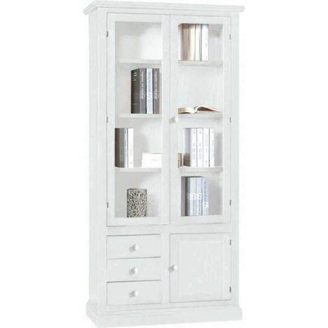 KAITLYNN - mobile con vetrina in legno massello