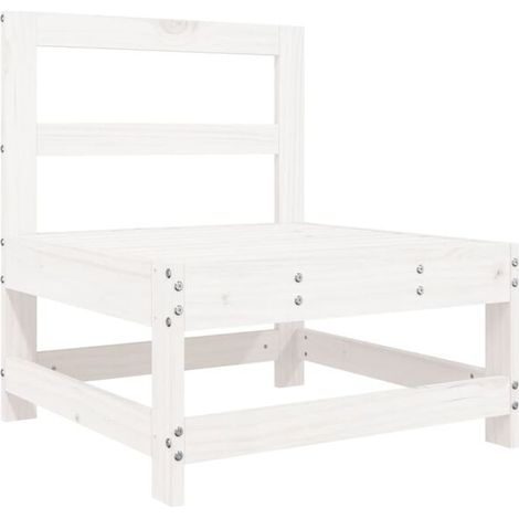 Le canapé blanc de la jardinerie est en pin massif. (1/5)